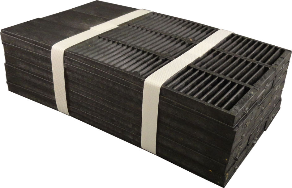 An image showing the Timberwolf 8” Banded Composite Shims in a bundled package.