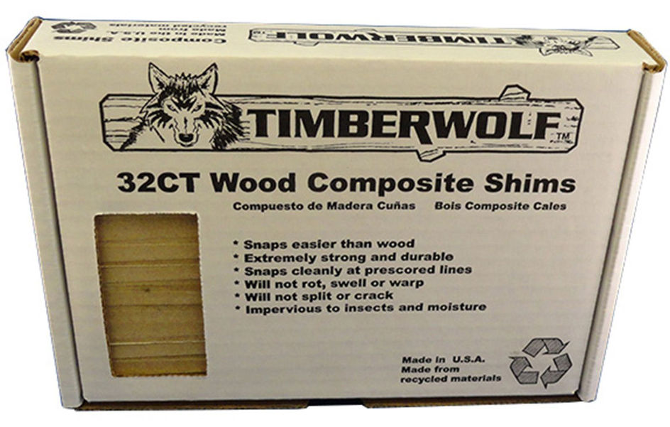 An image showing the Timberwolf 8” Composite Contractor Shims in a storage case.